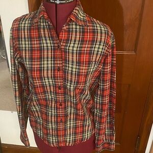 Ralph Lauren Red and Black Plaid Flannel Shirt